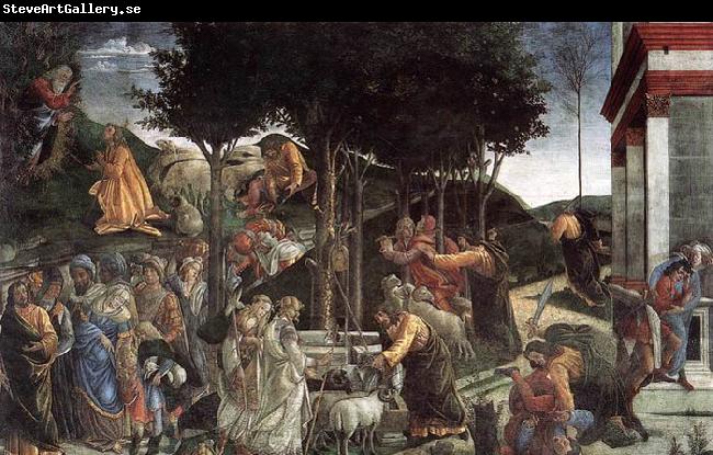 BOTTICELLI, Sandro Scenes from the Life of Moses